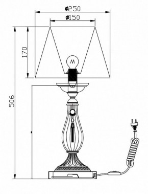 Настольная лампа декоративная Maytoni Demitas RC024-TL-01-R в Нягани - nyagan.mebel24.online | фото 3
