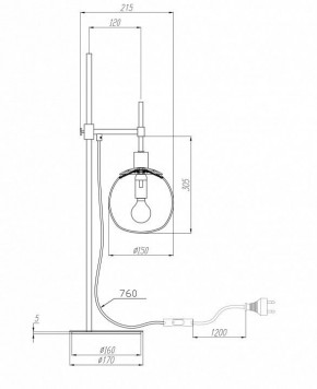 Настольная лампа декоративная Maytoni Erich MOD221-TL-01-G в Нягани - nyagan.mebel24.online | фото 3