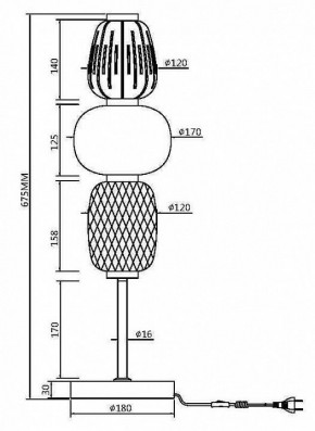 Настольная лампа декоративная Maytoni Pattern MOD267TL-L28CH3K в Нягани - nyagan.mebel24.online | фото 4