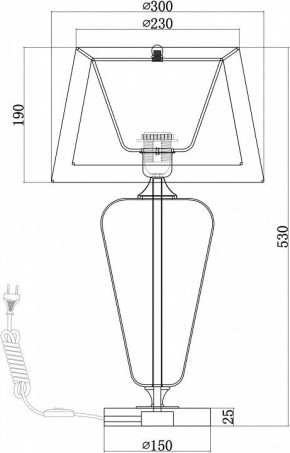 Настольная лампа декоративная Maytoni Verre Z005TL-01CH в Нягани - nyagan.mebel24.online | фото 4