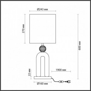 Настольная лампа декоративная Odeon Light Bagel 5410/1T в Нягани - nyagan.mebel24.online | фото 4