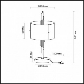 Настольная лампа декоративная Odeon Light Margaret 5415/2T в Нягани - nyagan.mebel24.online | фото 4