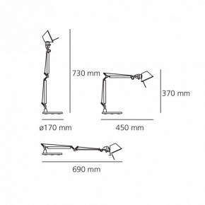 Настольная лампа офисная Artemide  0011860A в Нягани - nyagan.mebel24.online | фото