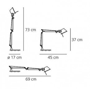 Настольная лампа офисная Artemide  A001300 в Нягани - nyagan.mebel24.online | фото 4