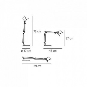 Настольная лампа офисная Artemide  A011830 в Нягани - nyagan.mebel24.online | фото 6