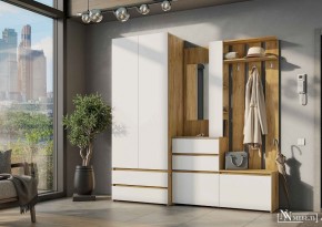 НЕКСТ 1 Вешалка с зеркалом + Шкаф 2-х ств. с ящиками в Нягани - nyagan.mebel24.online | фото