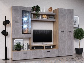 Нэнси New Полка (ЛДСП) Бетон светлый/Сонома в Нягани - nyagan.mebel24.online | фото 2