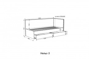НИЛЬС - 3 Кровать с ортопедом 900 в Нягани - nyagan.mebel24.online | фото 2