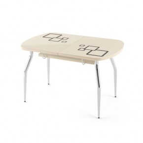 Обеденный раздвижной стол Бриз с фотопечатью Лайм R156 в Нягани - nyagan.mebel24.online | фото 3