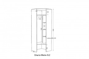 ОЛЬГА-МИЛК 9.2 Шкаф угловой с зеркалом в Нягани - nyagan.mebel24.online | фото 2