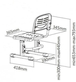 Парта-трансофрмер Amare II Blue + ящик + SST3 Blue в Нягани - nyagan.mebel24.online | фото 8