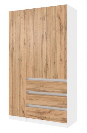 ПАРУС Шкаф 3-х ств. 1200 (белый/вотан) в Нягани - nyagan.mebel24.online | фото