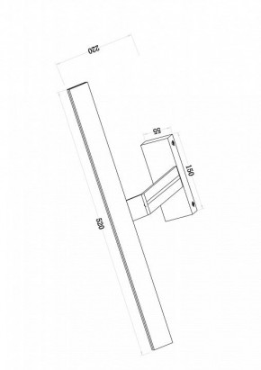 Подсветка для зеркала Maytoni Decart MIR010WL-L12W4K в Нягани - nyagan.mebel24.online | фото 3