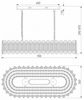 Подвесная люстра Bogate-s Chaleur 423/1 в Нягани - nyagan.mebel24.online | фото 5