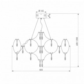 Подвесная люстра Bogate-s Tense 443/1 в Нягани - nyagan.mebel24.online | фото 7