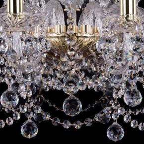 Подвесная люстра Bohemia Ivele Crystal 1411 1411/10+5/240/G/Balls в Нягани - nyagan.mebel24.online | фото 3