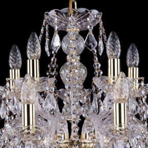 Подвесная люстра Bohemia Ivele Crystal 1411 1411/10+5/240/G/Leafs в Нягани - nyagan.mebel24.online | фото 4