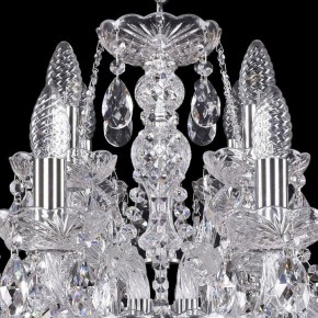Подвесная люстра Bohemia Ivele Crystal 1411 1411/8+4/195/Ni в Нягани - nyagan.mebel24.online | фото 4