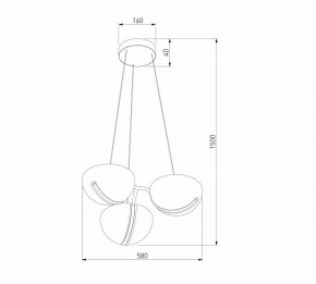 Подвесная люстра Eurosvet Emisfero 50083/3 LED золото в Нягани - nyagan.mebel24.online | фото 6
