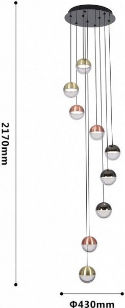 Подвесная люстра Favourite Luna 4371-9P в Нягани - nyagan.mebel24.online | фото 5