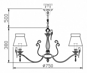 Подвесная люстра Maytoni Bird ARM013-08-W в Нягани - nyagan.mebel24.online | фото 5