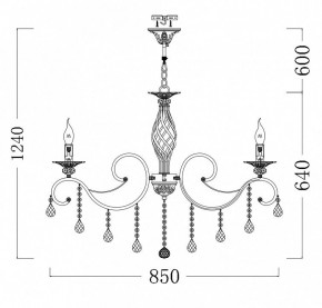 Подвесная люстра Maytoni Grace RC247-PL-10-R в Нягани - nyagan.mebel24.online | фото 6