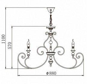 Подвесная люстра Maytoni Karina H631-PL-08-B в Нягани - nyagan.mebel24.online | фото 3
