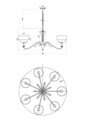 Подвесная люстра Maytoni Lillian H311-07-G в Нягани - nyagan.mebel24.online | фото 6