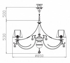 Подвесная люстра Maytoni Soffia RC093-PL-08-R в Нягани - nyagan.mebel24.online | фото 5