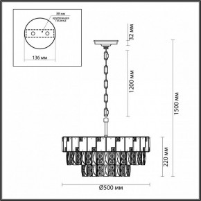 Подвесная люстра Odeon Light Chessi 5076/11 в Нягани - nyagan.mebel24.online | фото 5