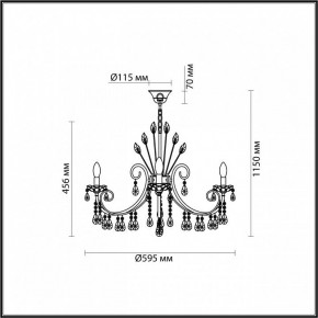 Подвесная люстра Odeon Light Versia 4977/6 в Нягани - nyagan.mebel24.online | фото 5