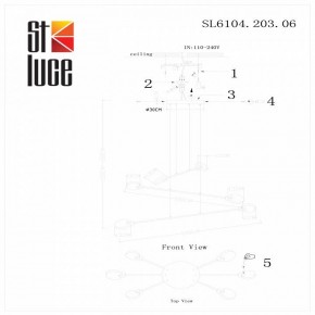 Подвесная люстра ST-Luce Montecelio SL6104.203.06 в Нягани - nyagan.mebel24.online | фото 4