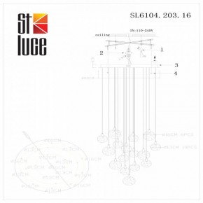 Подвесная люстра ST-Luce Montecelio SL6104.203.16 в Нягани - nyagan.mebel24.online | фото 3