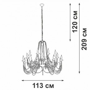 Подвесная люстра Vitaluce V1044 V1044-1/20 в Нягани - nyagan.mebel24.online | фото 3
