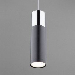 Подвесной светильник Eurosvet Double Topper 50135/1 LED хром/черный в Нягани - nyagan.mebel24.online | фото 2