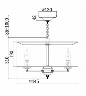 Подвесной светильник Maytoni Anna H007PL-04G в Нягани - nyagan.mebel24.online | фото 4