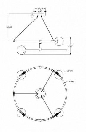 Подвесной светильник Maytoni Balance MOD317PL-04B в Нягани - nyagan.mebel24.online | фото 4