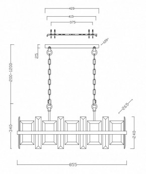 Подвесной светильник Maytoni Cerezo MOD201PL-08N в Нягани - nyagan.mebel24.online | фото 4