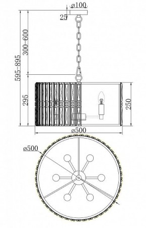 Подвесной светильник Maytoni Facet MOD094PL-06G в Нягани - nyagan.mebel24.online | фото 4