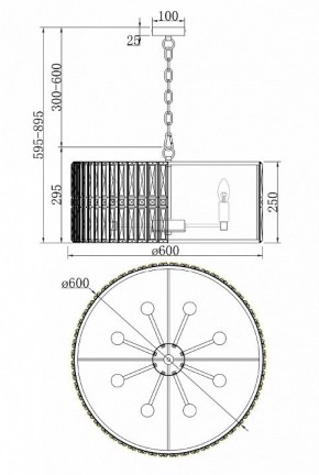 Подвесной светильник Maytoni Facet MOD094PL-08G в Нягани - nyagan.mebel24.online | фото 3