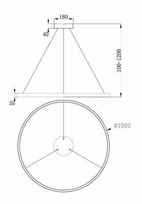 Подвесной светильник Maytoni Rim MOD058PL-L54W4K в Нягани - nyagan.mebel24.online | фото 4