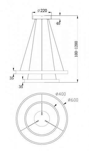 Подвесной светильник Maytoni Rim MOD058PL-L55BS4K в Нягани - nyagan.mebel24.online | фото 7