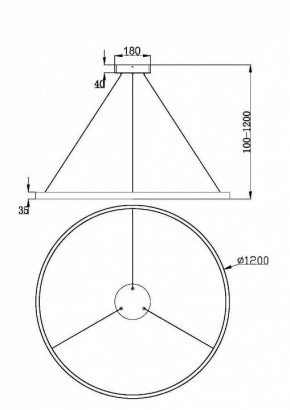 Подвесной светильник Maytoni Rim MOD058PL-L65BSK в Нягани - nyagan.mebel24.online | фото 4