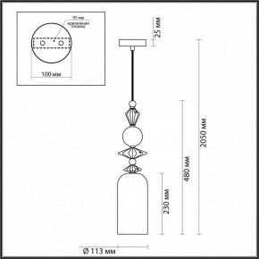 Подвесной светильник Odeon Light Bizet 4855/1 в Нягани - nyagan.mebel24.online | фото