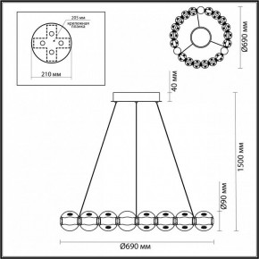 Подвесной светильник Odeon Light Crystal 5008/60L в Нягани - nyagan.mebel24.online | фото 6