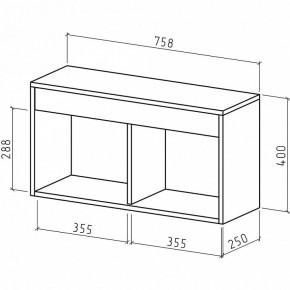 Полка комбинированная Эстри-5 в Нягани - nyagan.mebel24.online | фото 2