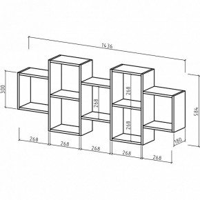 Полка комбинированная Флэш-30 в Нягани - nyagan.mebel24.online | фото 2