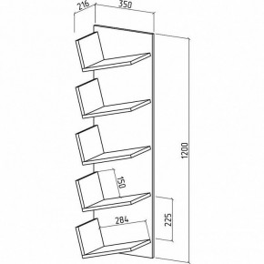 Полка навесная Чайка в Нягани - nyagan.mebel24.online | фото 2