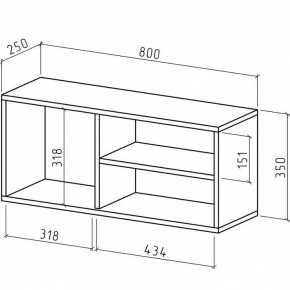 Полка навесная Лаки в Нягани - nyagan.mebel24.online | фото 2