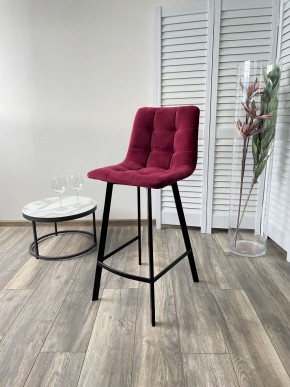 Полубарный стул CHILLI-QB SQUARE винный #16, велюр / черный каркас (H=66cm) М-City в Нягани - nyagan.mebel24.online | фото 4